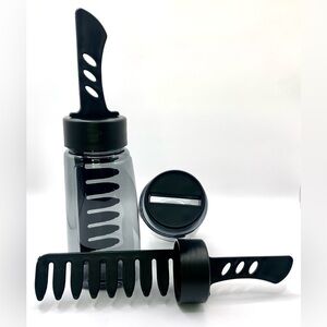 2 Piece Hairstyling and Detangling Comb and Storage Bottle for Hair Wax/Gel